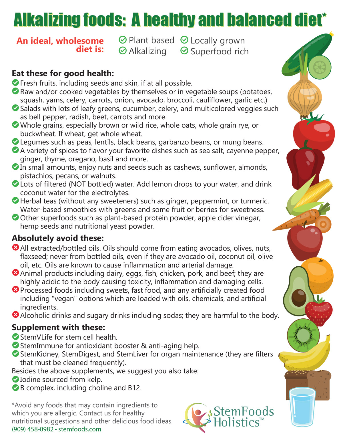 Alkalizing Foods:  A Heathy and Balanced Diet*
